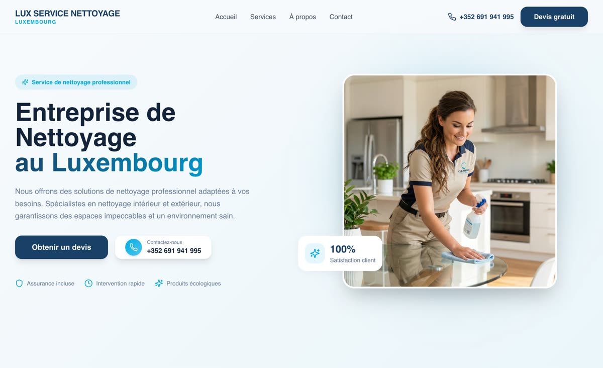 Voir le site Lux Service Nettoyage